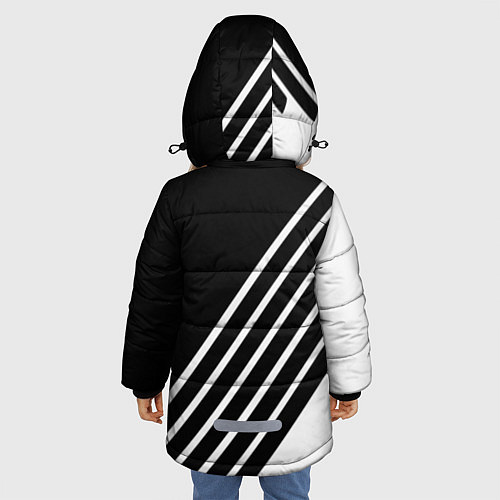 Зимняя куртка для девочки Liverpool sport fc geometry / 3D-Светло-серый – фото 4