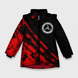 Куртка зимняя для девочки Mercedes sport grunge, цвет: 3D-красный