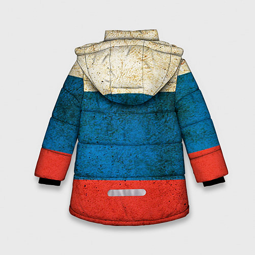 Зимняя куртка для девочки Герб имперской России / 3D-Красный – фото 2