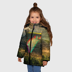 Куртка зимняя для девочки 30 seconds to mars, цвет: 3D-черный — фото 2