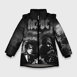 Куртка зимняя для девочки AC/DC, цвет: 3D-светло-серый