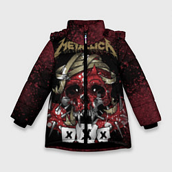 Куртка зимняя для девочки Metallica: XXX, цвет: 3D-черный