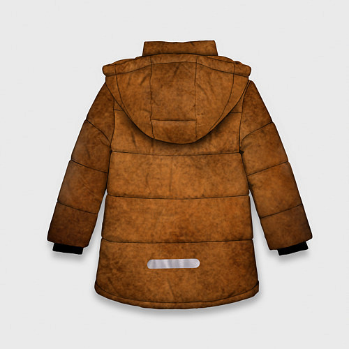 Зимняя куртка для девочки Рык медведя / 3D-Красный – фото 2