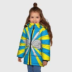 Куртка зимняя для девочки Флаг ВВС, цвет: 3D-светло-серый — фото 2