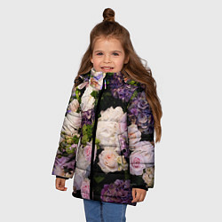Куртка зимняя для девочки Весенние цветы, цвет: 3D-красный — фото 2
