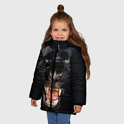 Куртка зимняя для девочки Пантера, цвет: 3D-черный — фото 2