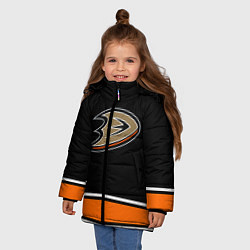 Куртка зимняя для девочки Anaheim Ducks Selanne, цвет: 3D-черный — фото 2