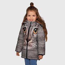 Куртка зимняя для девочки Котик, цвет: 3D-красный — фото 2