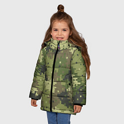 Куртка зимняя для девочки Хаки, цвет: 3D-красный — фото 2