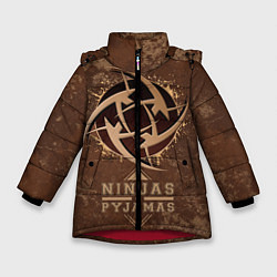 Куртка зимняя для девочки Ninjas In Pyjamas, цвет: 3D-красный