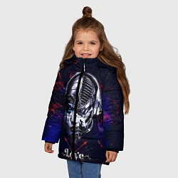 Куртка зимняя для девочки Love pirate station, цвет: 3D-черный — фото 2