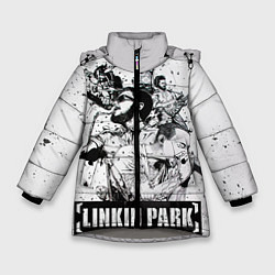 Куртка зимняя для девочки Linkin Park, цвет: 3D-светло-серый