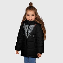 Куртка зимняя для девочки Vikings Emblem, цвет: 3D-черный — фото 2
