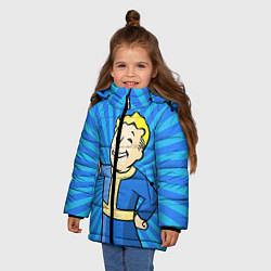 Куртка зимняя для девочки Fallout Blue, цвет: 3D-черный — фото 2