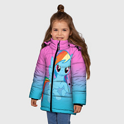 Куртка зимняя для девочки My Little Pony, цвет: 3D-черный — фото 2