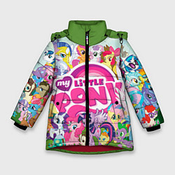 Куртка зимняя для девочки My Little Pony, цвет: 3D-красный