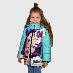 Куртка зимняя для девочки PO ART, цвет: 3D-черный — фото 2