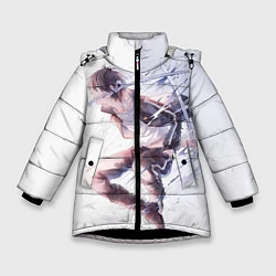 Куртка зимняя для девочки Бездомный бог, цвет: 3D-черный