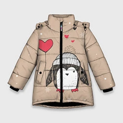 Зимняя куртка для девочки Пингвин с шариком