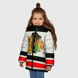 Куртка зимняя для девочки Chicago Blackhawks, цвет: 3D-красный — фото 2