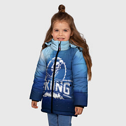 Куртка зимняя для девочки Лыжный спорт, цвет: 3D-черный — фото 2