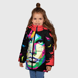 Куртка зимняя для девочки Jim morrison, цвет: 3D-черный — фото 2