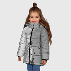 Куртка зимняя для девочки Статуя Свободы, цвет: 3D-черный — фото 2