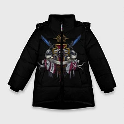 Куртка зимняя для девочки Daemonium venatores, цвет: 3D-черный