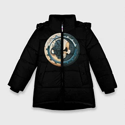 Куртка зимняя для девочки Adeptus Mechanicus, цвет: 3D-черный
