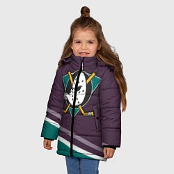 Куртка зимняя для девочки Anaheim Ducks Selanne, цвет: 3D-черный — фото 2