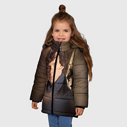 Куртка зимняя для девочки Бенедикт Камбербэтч 1, цвет: 3D-черный — фото 2