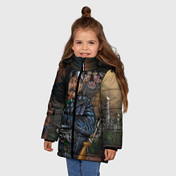 Куртка зимняя для девочки Сталин военный, цвет: 3D-черный — фото 2