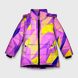 Куртка зимняя для девочки Texture, цвет: 3D-черный