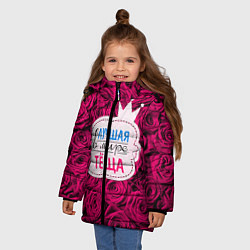 Куртка зимняя для девочки Тёще, цвет: 3D-черный — фото 2