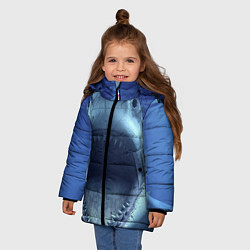 Куртка зимняя для девочки Белая акула, цвет: 3D-красный — фото 2