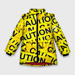Куртка зимняя для девочки Caution, цвет: 3D-красный