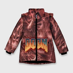 Куртка зимняя для девочки DOOM Classic, цвет: 3D-черный