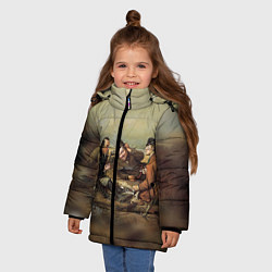 Куртка зимняя для девочки Русские охотники, цвет: 3D-красный — фото 2