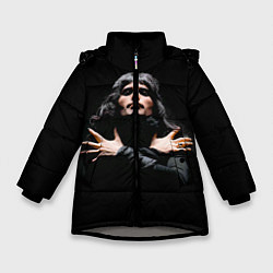 Куртка зимняя для девочки Фредди Меркьюри, цвет: 3D-светло-серый