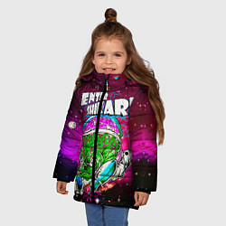 Куртка зимняя для девочки Enter Shikari: Acid Space, цвет: 3D-черный — фото 2