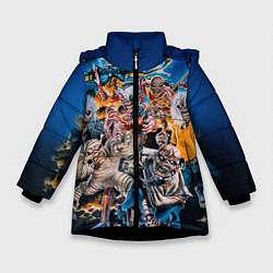 Куртка зимняя для девочки Iron Maiden: Skeletons, цвет: 3D-черный