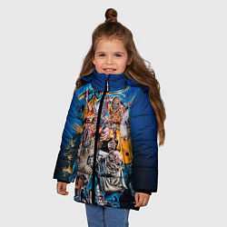 Куртка зимняя для девочки Iron Maiden: Skeletons, цвет: 3D-черный — фото 2
