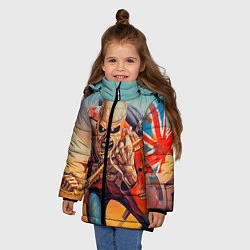 Куртка зимняя для девочки Iron Maiden: Crash arrow, цвет: 3D-черный — фото 2