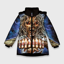 Куртка зимняя для девочки Iron Maiden: Maidenfc, цвет: 3D-черный