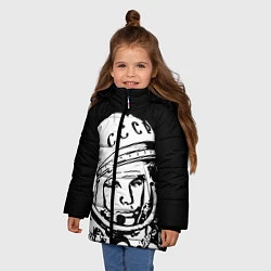 Куртка зимняя для девочки Гагарин, цвет: 3D-черный — фото 2
