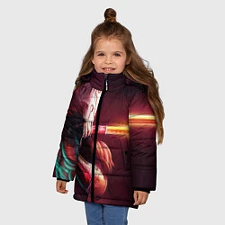 Куртка зимняя для девочки Juggernaut, цвет: 3D-черный — фото 2