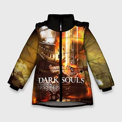 Куртка зимняя для девочки Dark Souls War, цвет: 3D-светло-серый