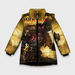 Куртка зимняя для девочки Dark Souls: Braveheart, цвет: 3D-черный