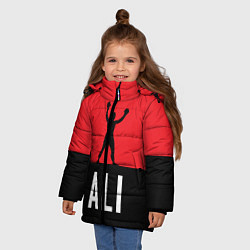 Куртка зимняя для девочки Ali Boxing, цвет: 3D-черный — фото 2