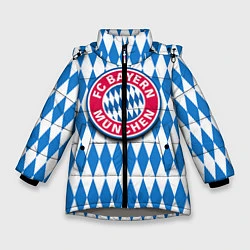 Куртка зимняя для девочки FC Bayern Munchen, цвет: 3D-светло-серый